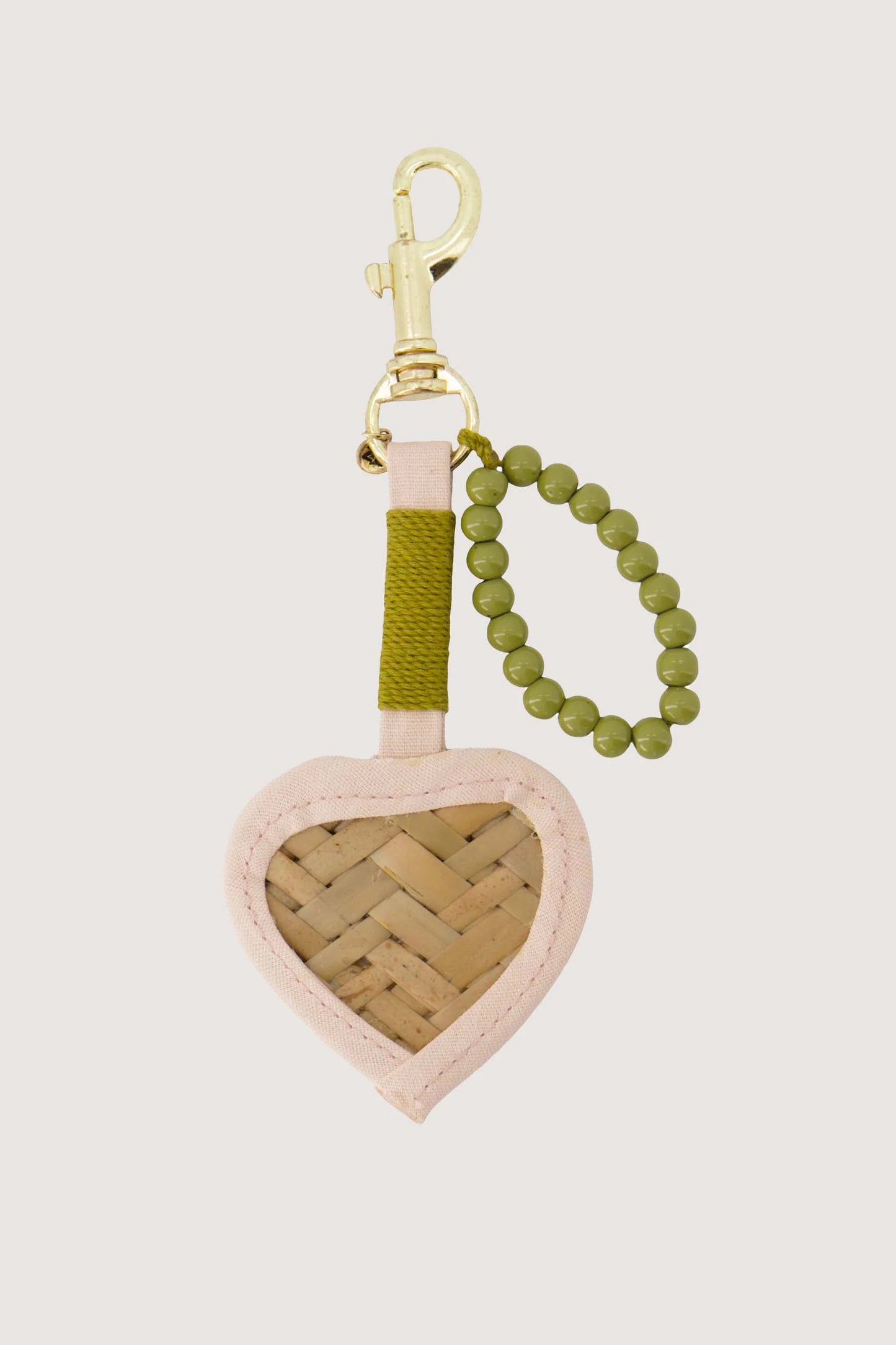 sleutel/tas hanger met gevlochten hart