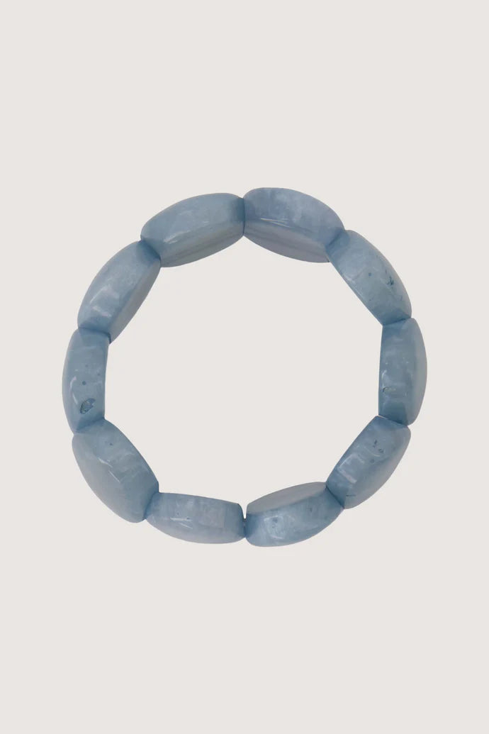 armband van kralen elastiek blauw
