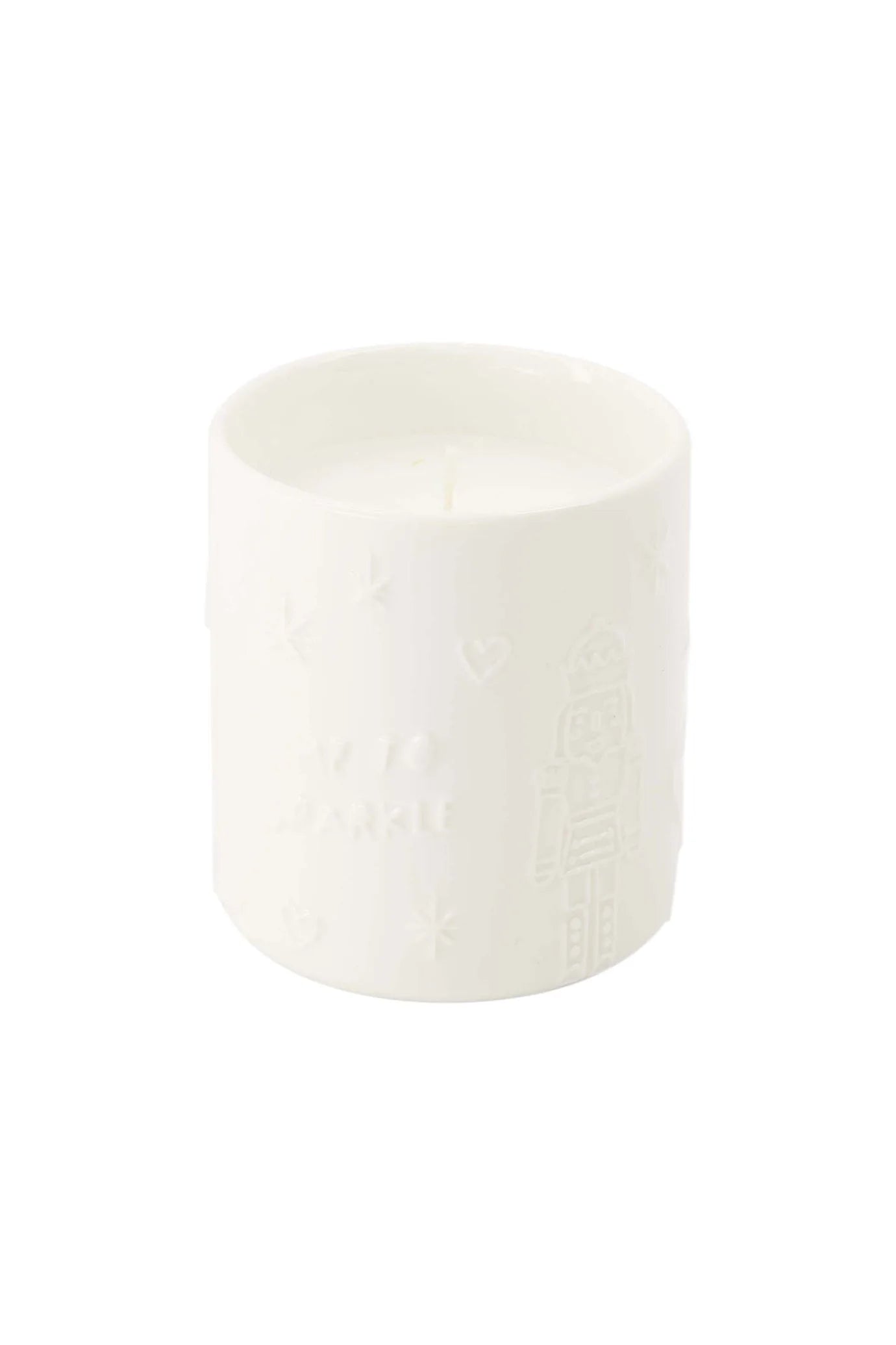 geurkaars keramiek time to sparkle wit