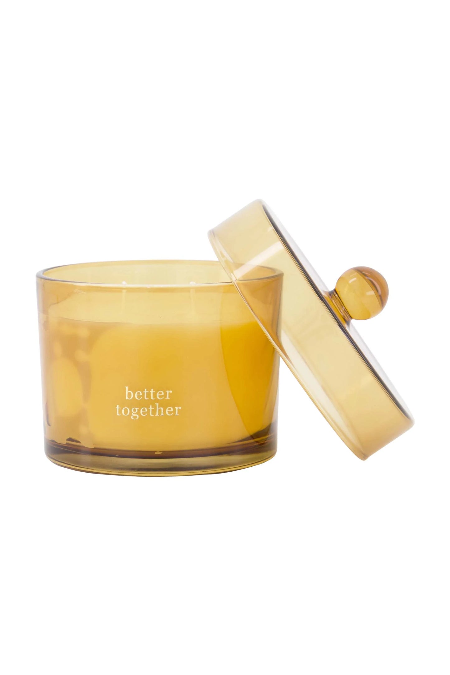 Geurkaars glas met deksel better together
