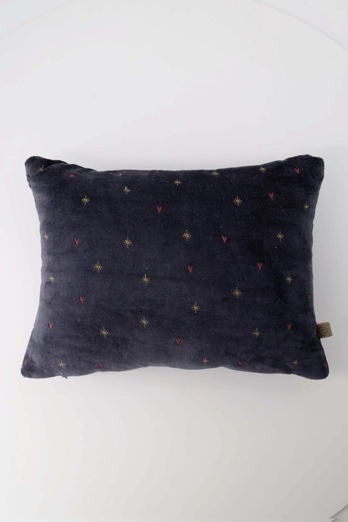 kussen samen met jou 35x25cm donkerblauw/goud