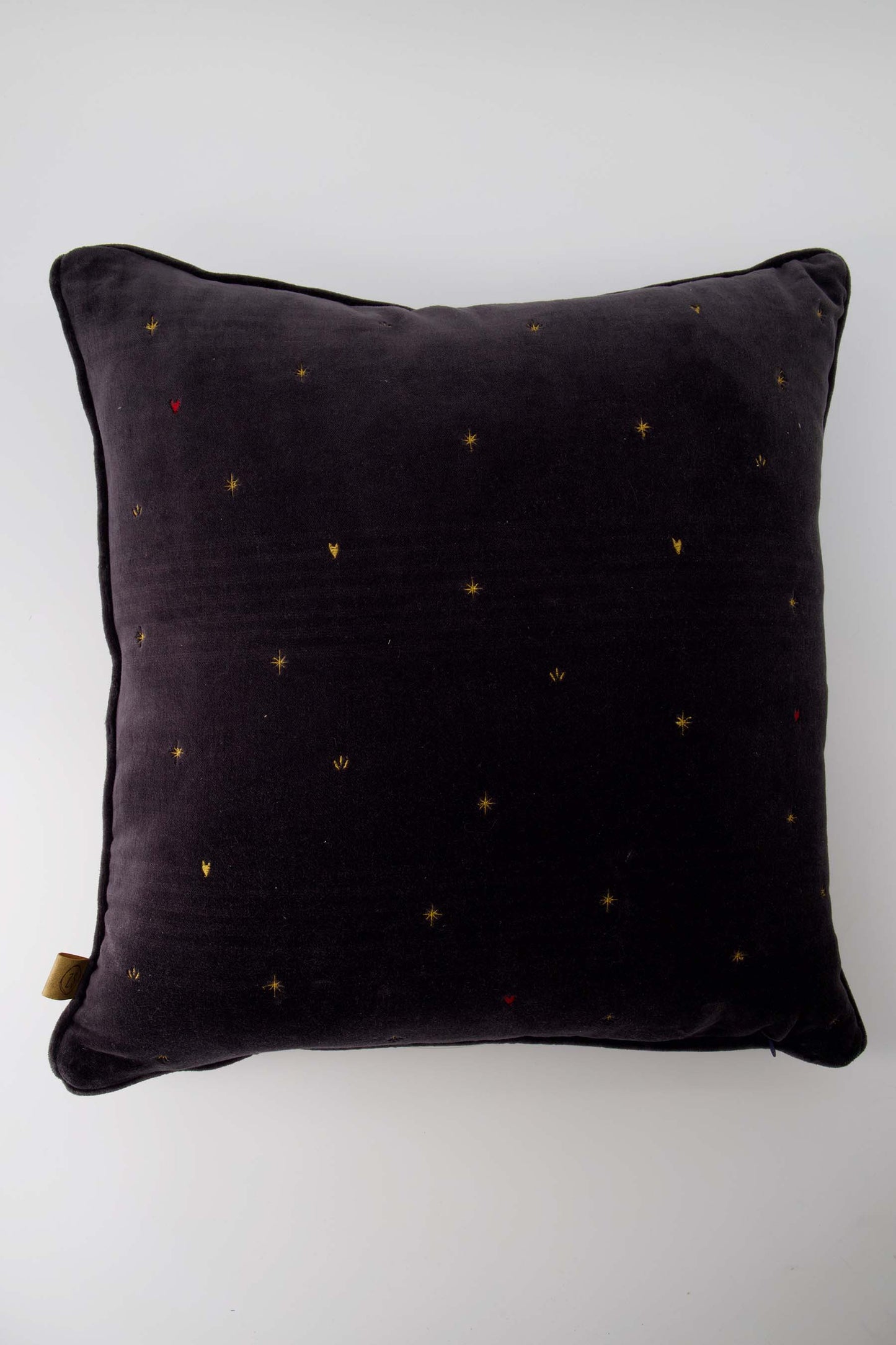 kussen velvet ster hartje 45x45cm donkerblauw