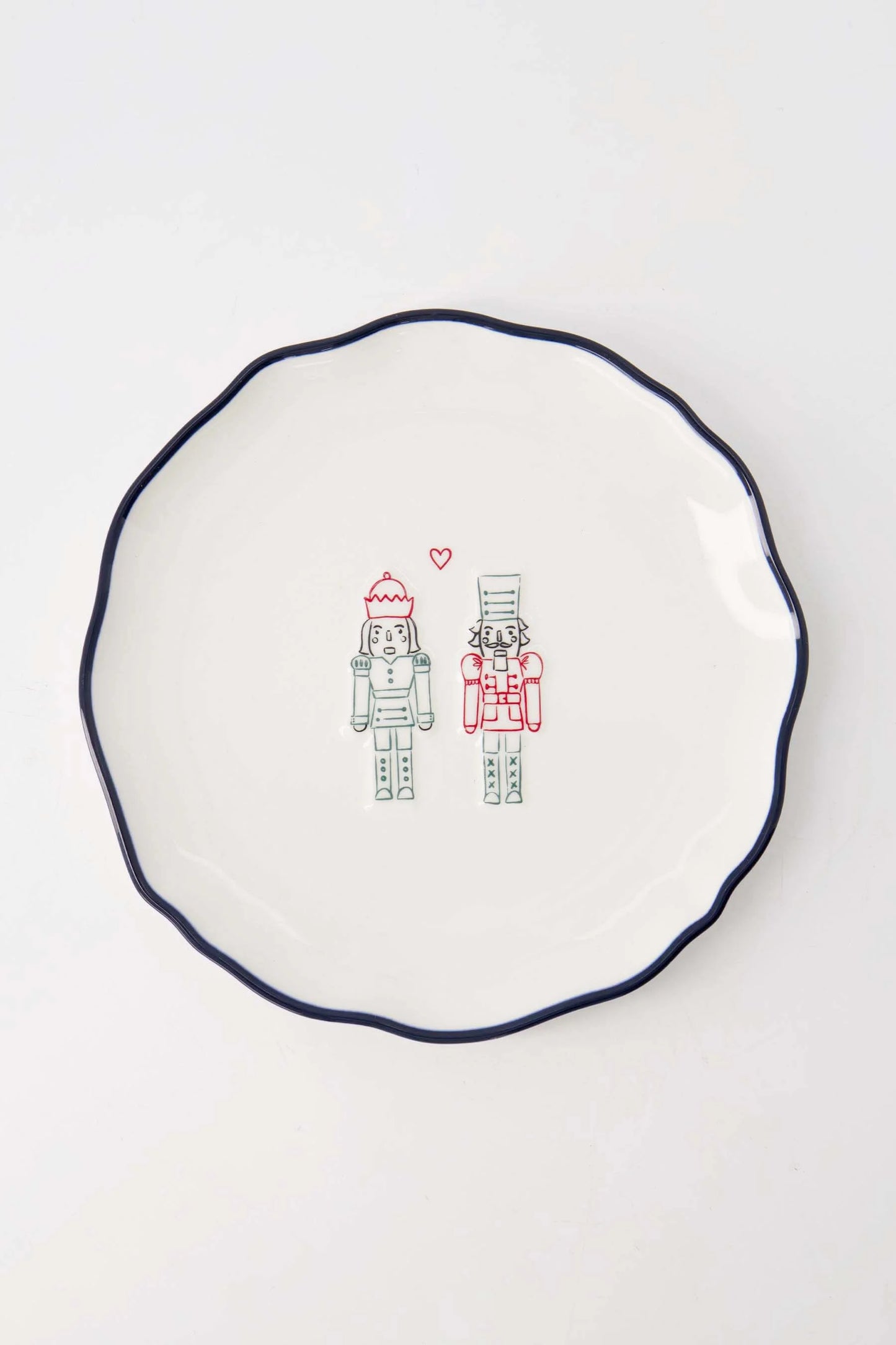 serveerschaal notenkraker wit/donkerblauw