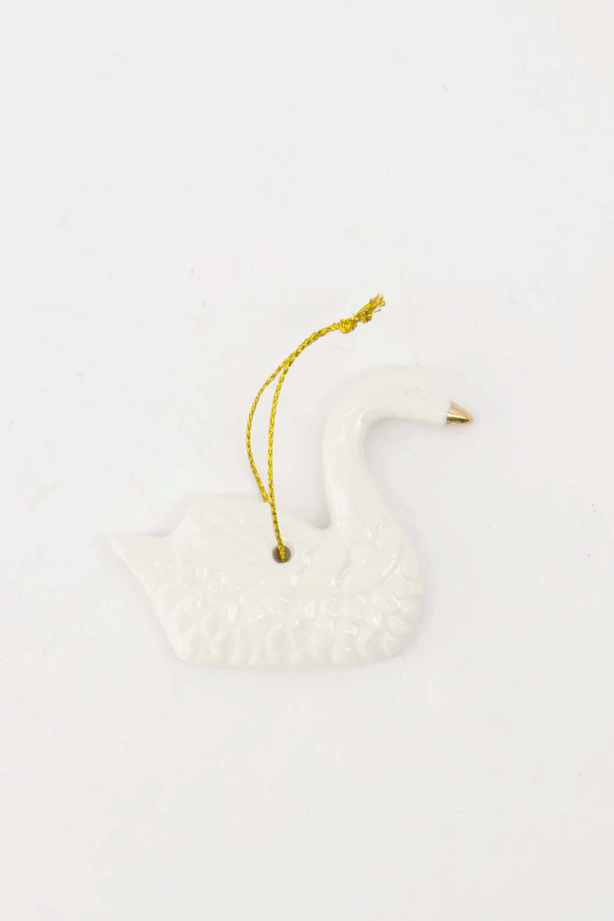 Kersthanger Keramiek zwaan