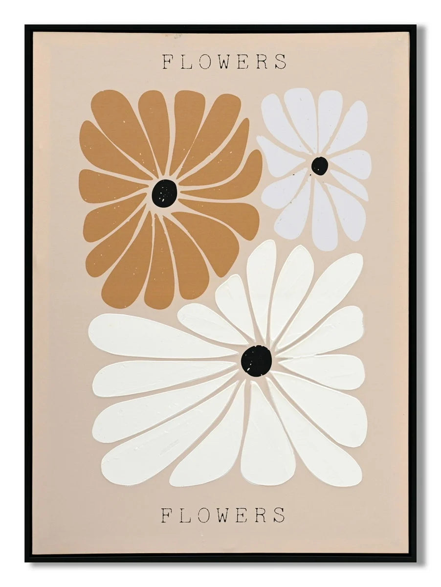 Schilderij bloemen organisch