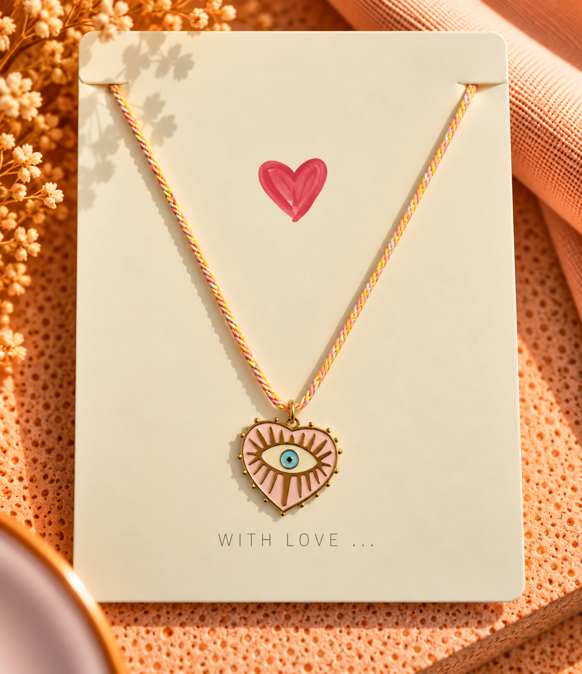 Ketting amulet oog groot