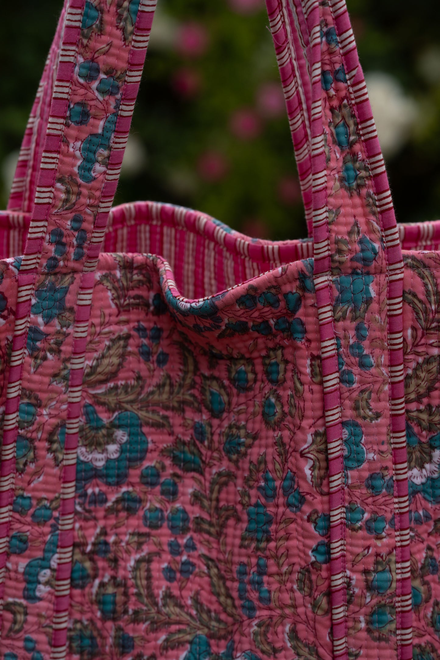 Blockprint shoulder bag pink