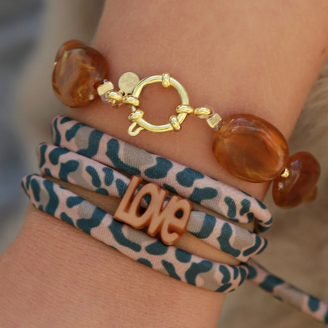 Armband pastille bruin