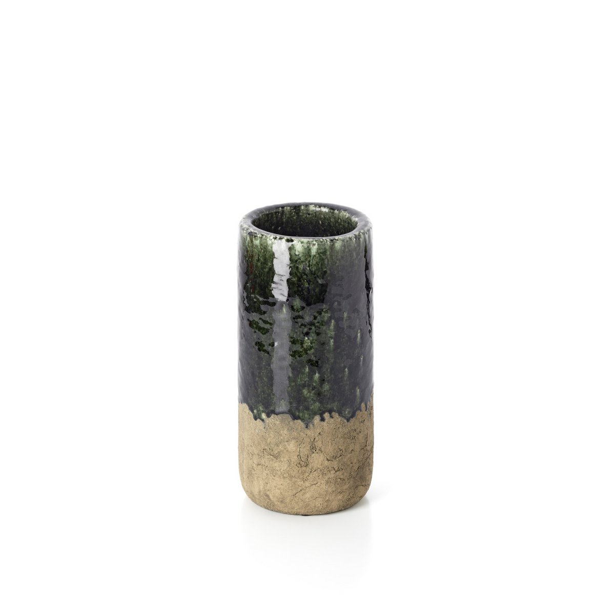 De Moss Cilindervaas - Betongroen - M