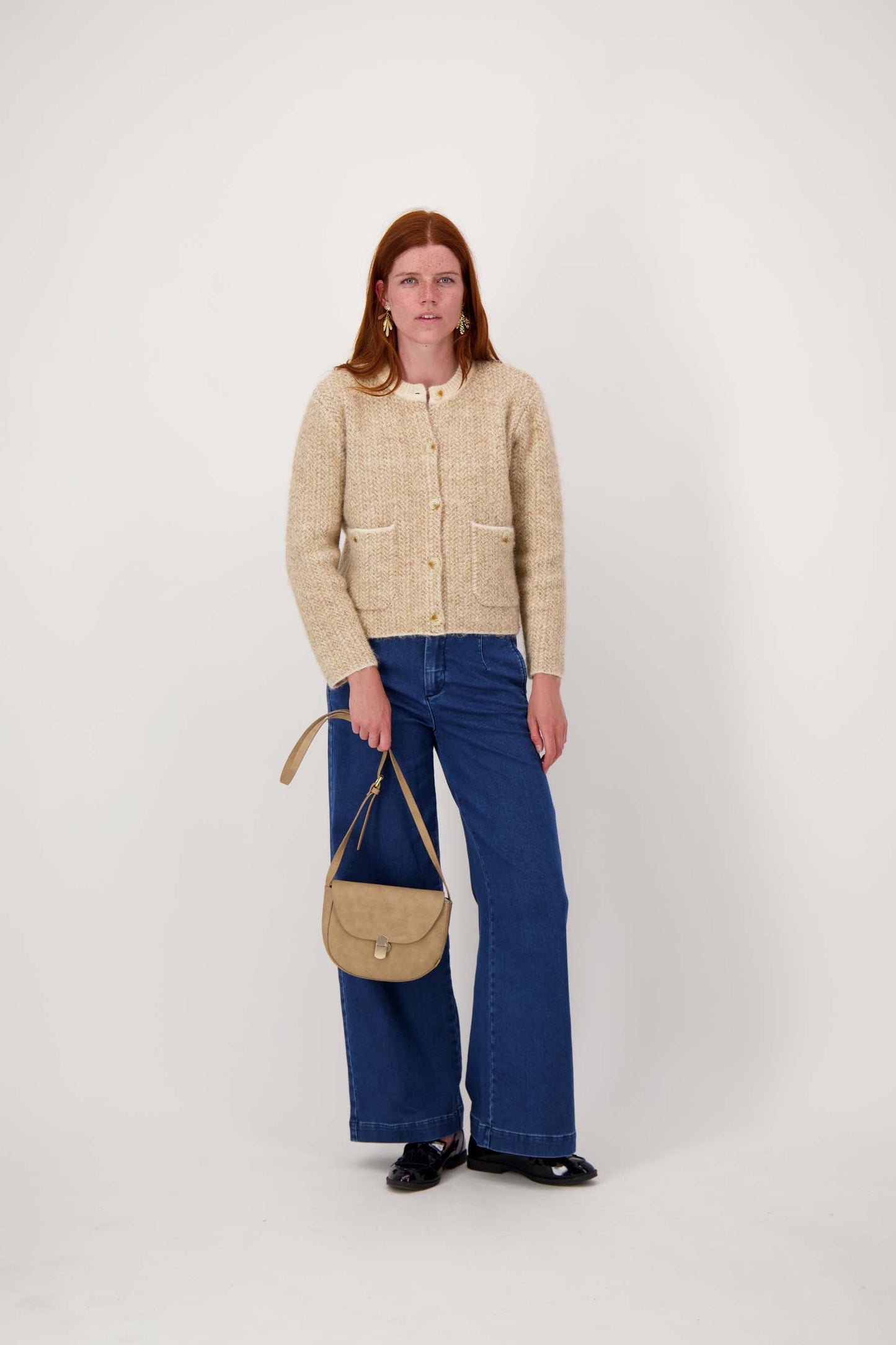 schoudertasje met gouden sluiting