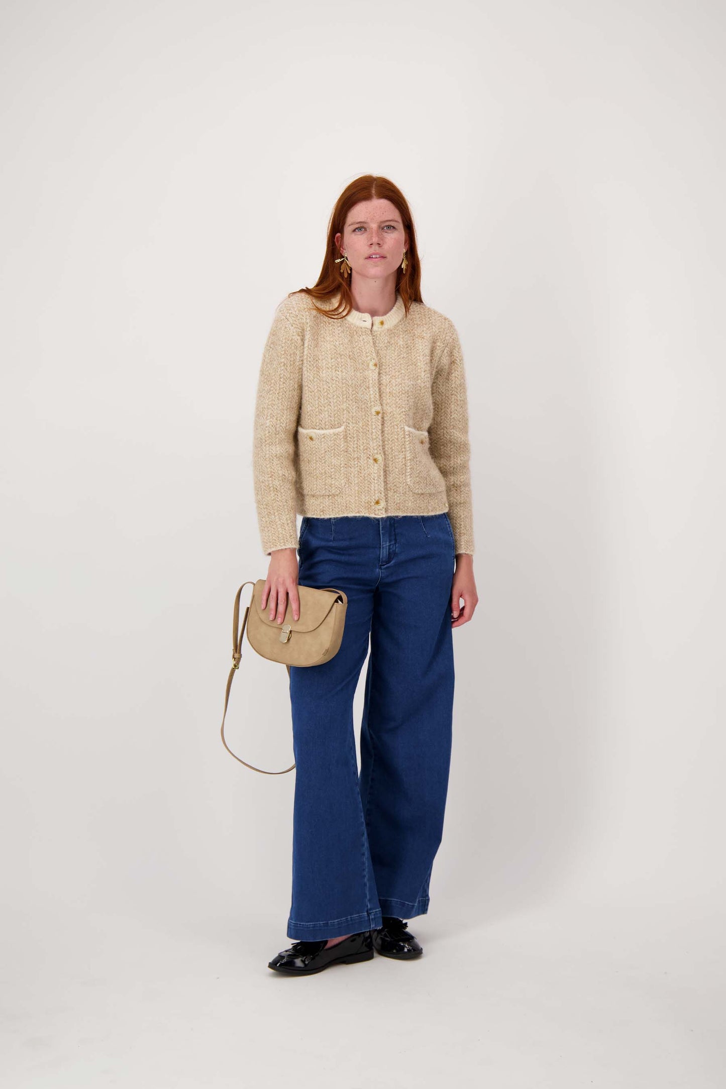 schoudertasje met gouden sluiting