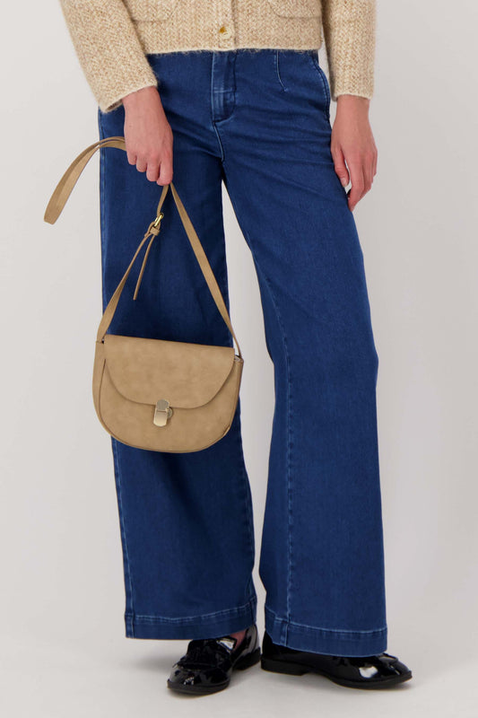 schoudertasje met gouden sluiting