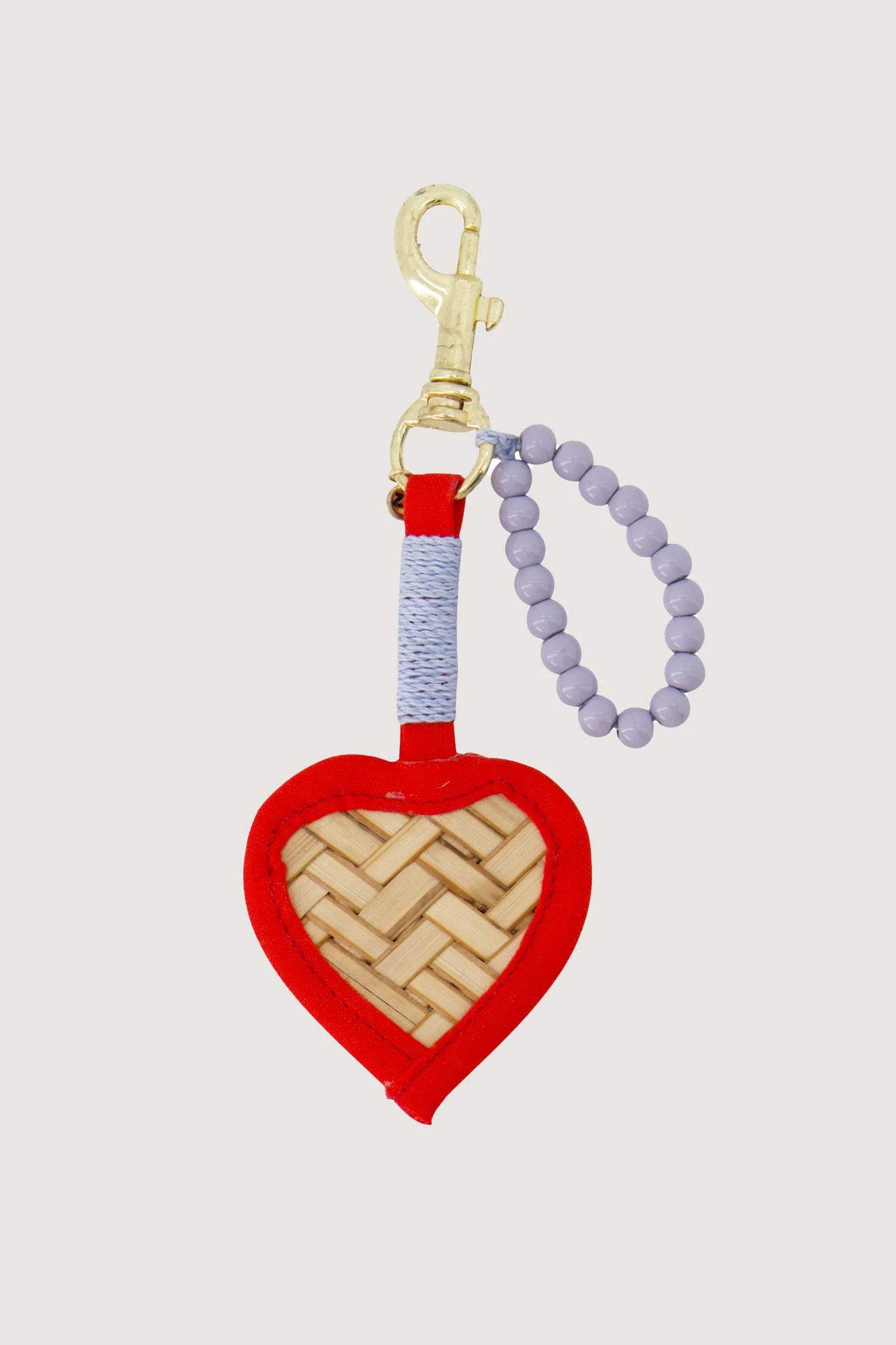 sleutel/tas hanger met gevlochten hart
