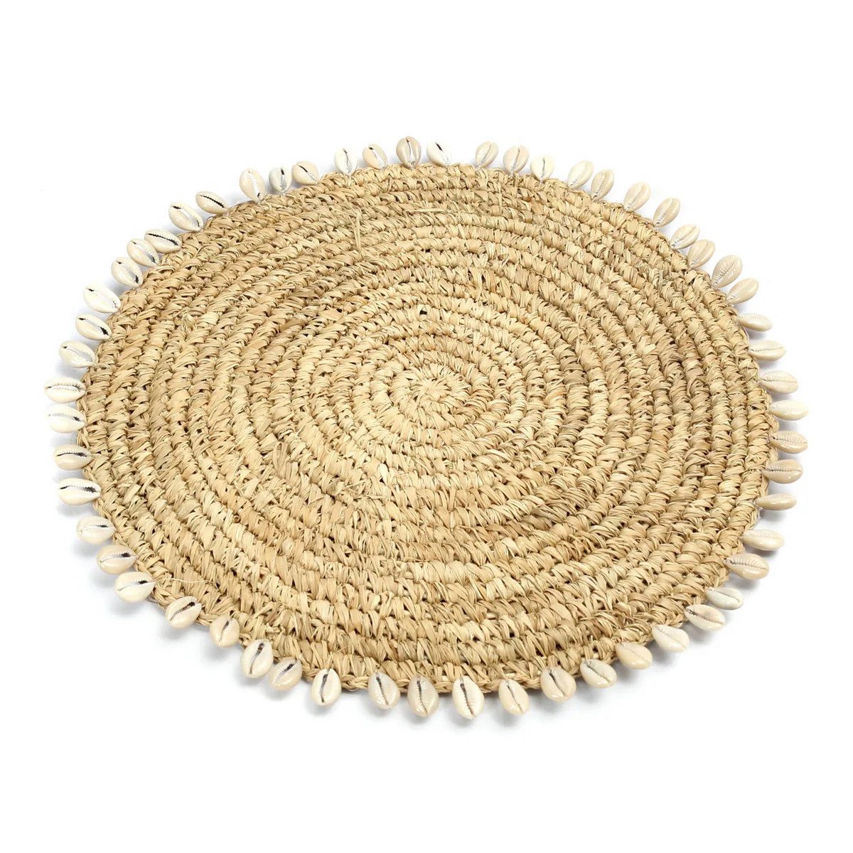 De Raffia Schelp Placemat - Natuurlijk