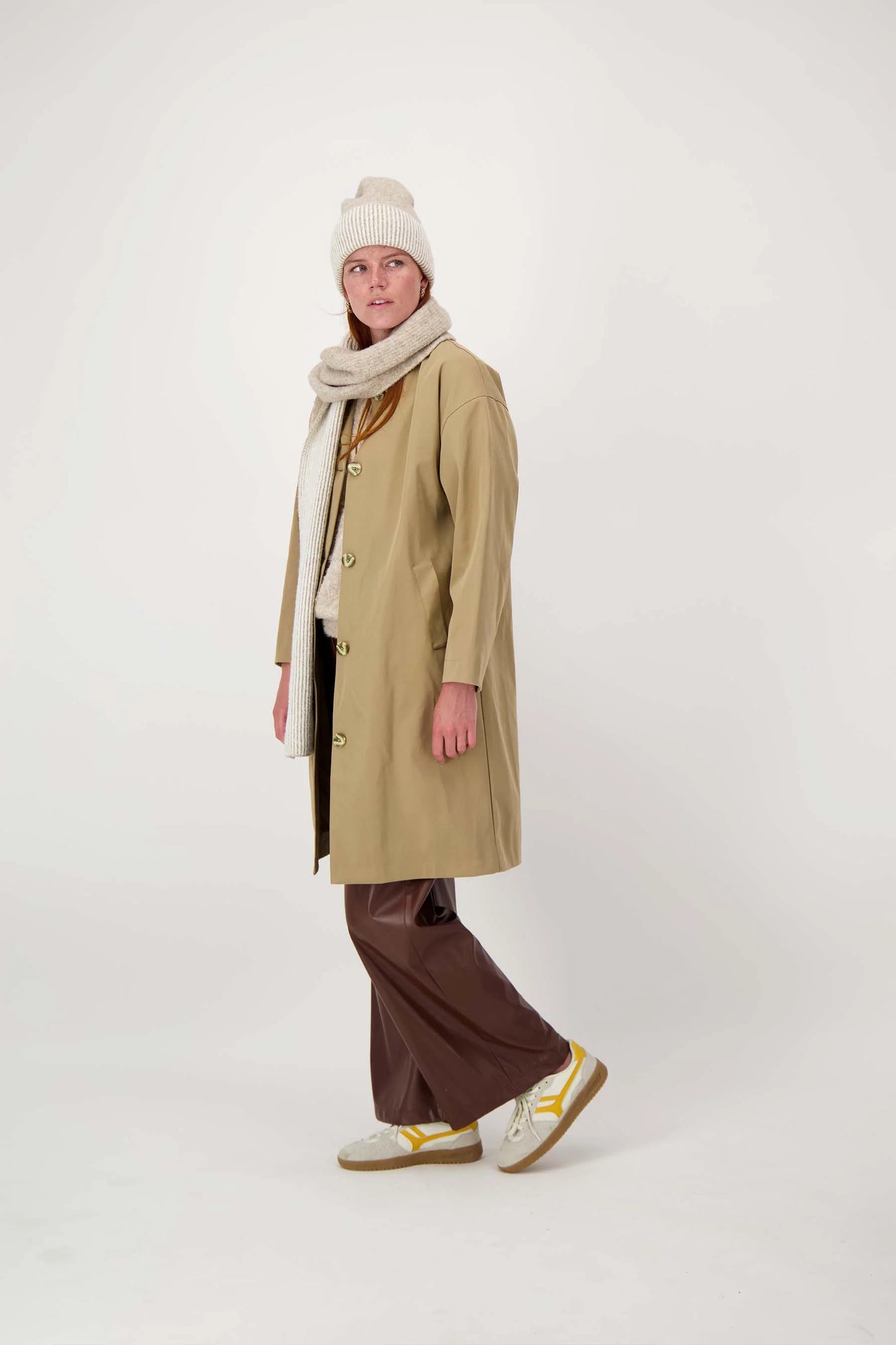 gebreide muts met tipping