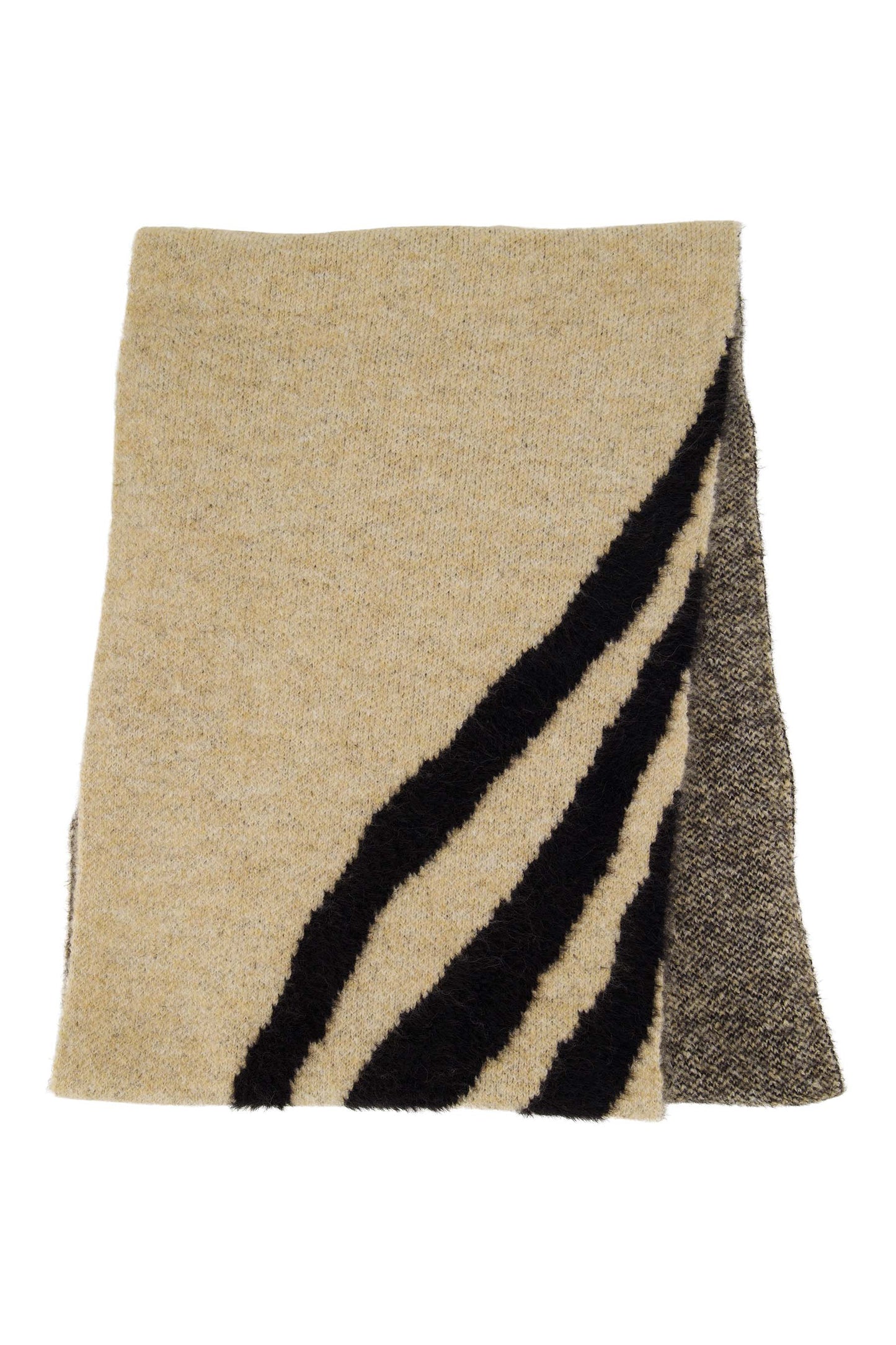 gebreide sjaal met zebra dessin