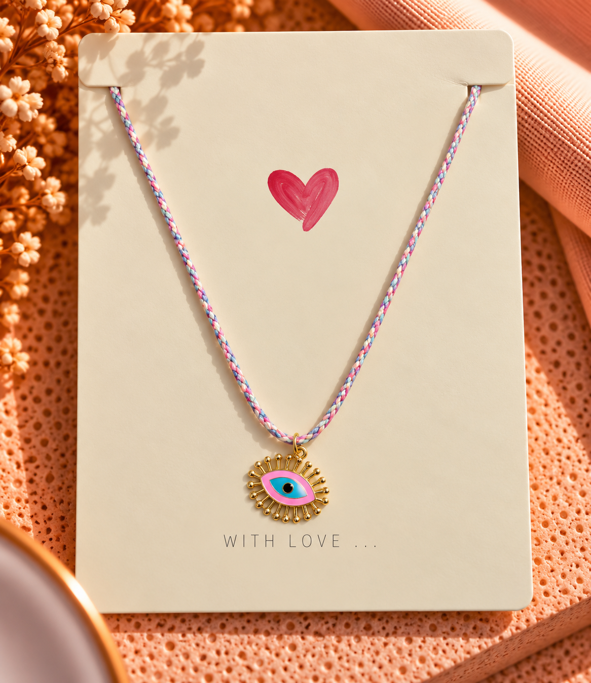 Ketting amulet oog klein