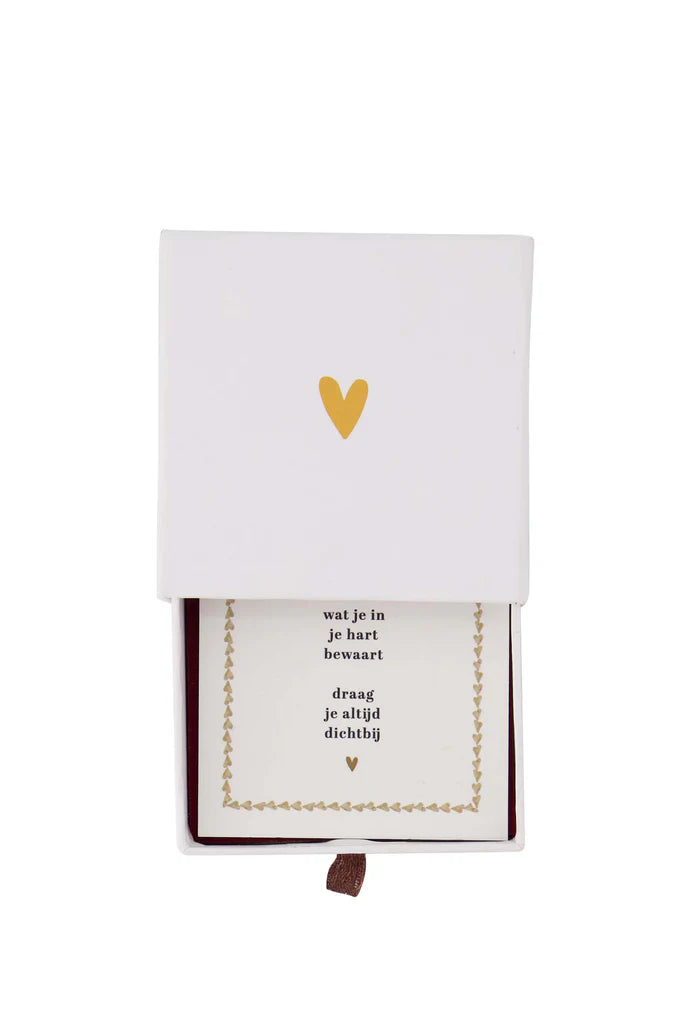 armband hartje in schuifdoosje speciaal wit
