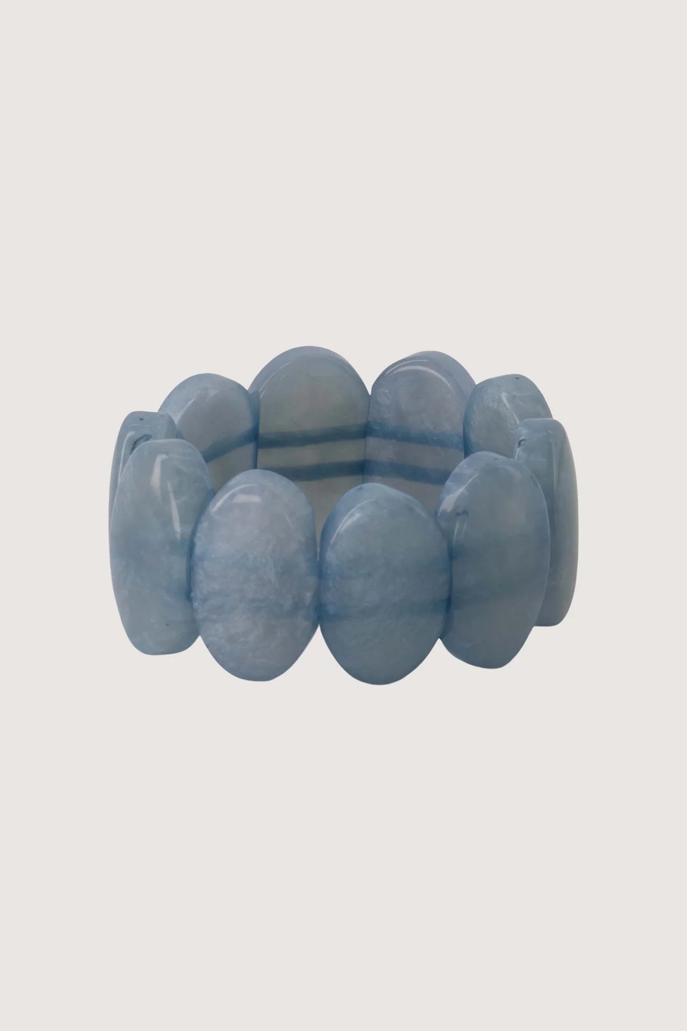 armband van kralen elastiek blauw