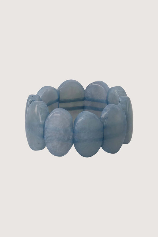 armband van kralen elastiek blauw