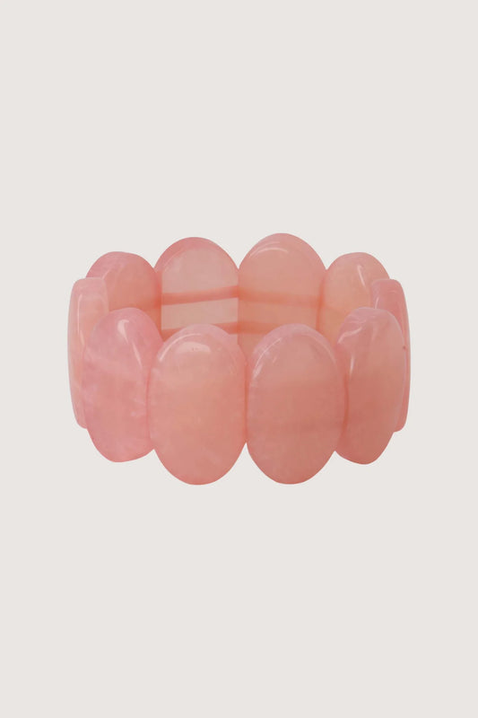 armband van kralen elastiek roze
