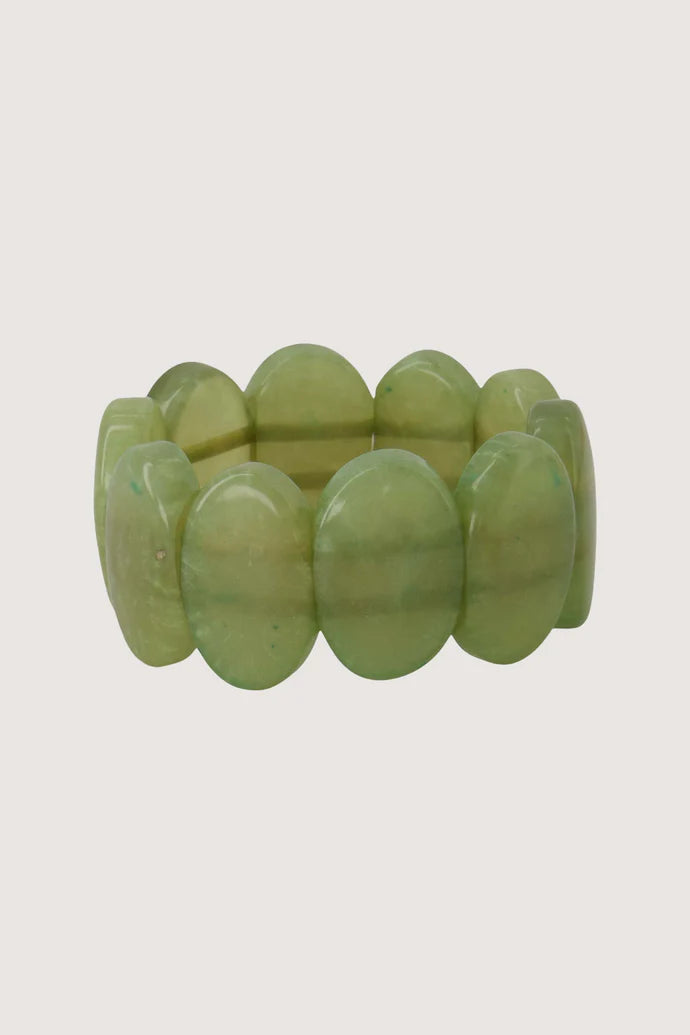 armband van kralen elastiek groen