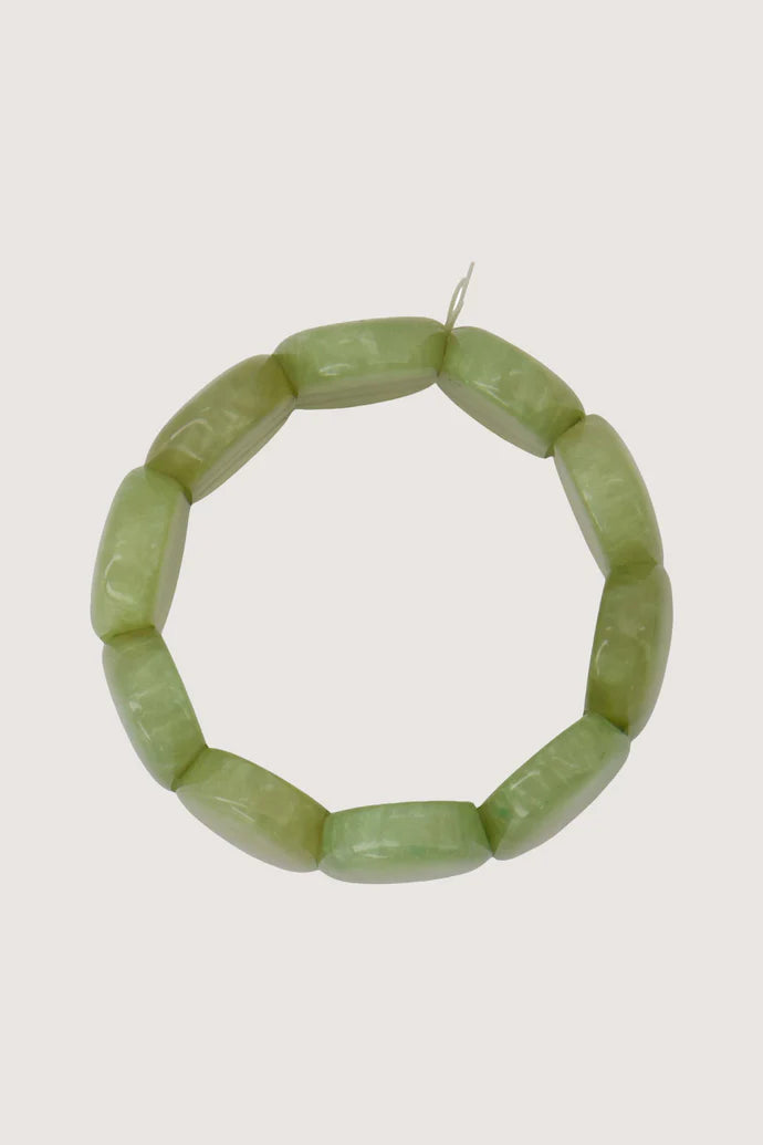 armband van kralen elastiek groen