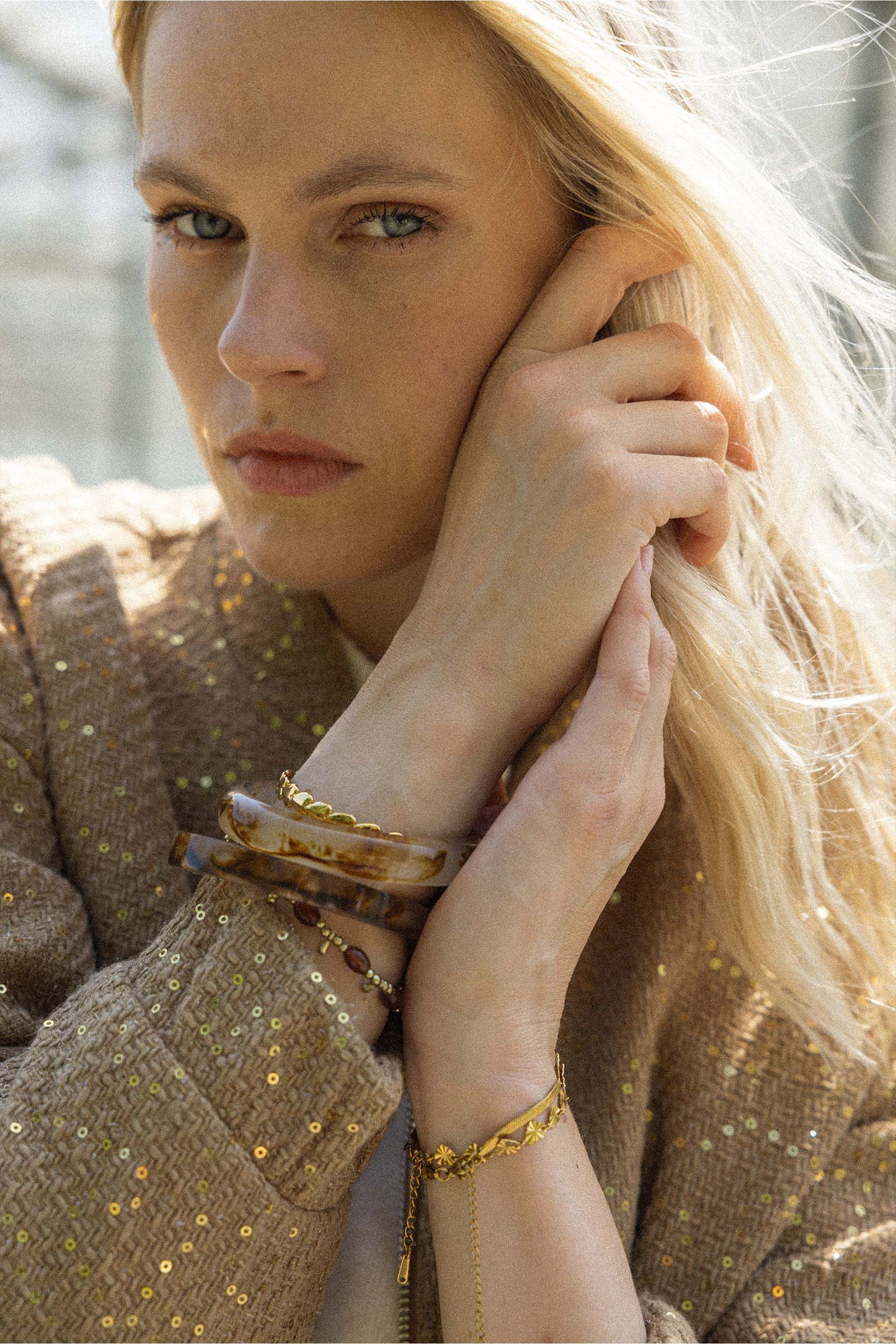 armband met structuur hartjes