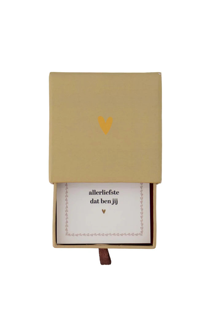 armband hartje in schuifdoosje speciaal zand