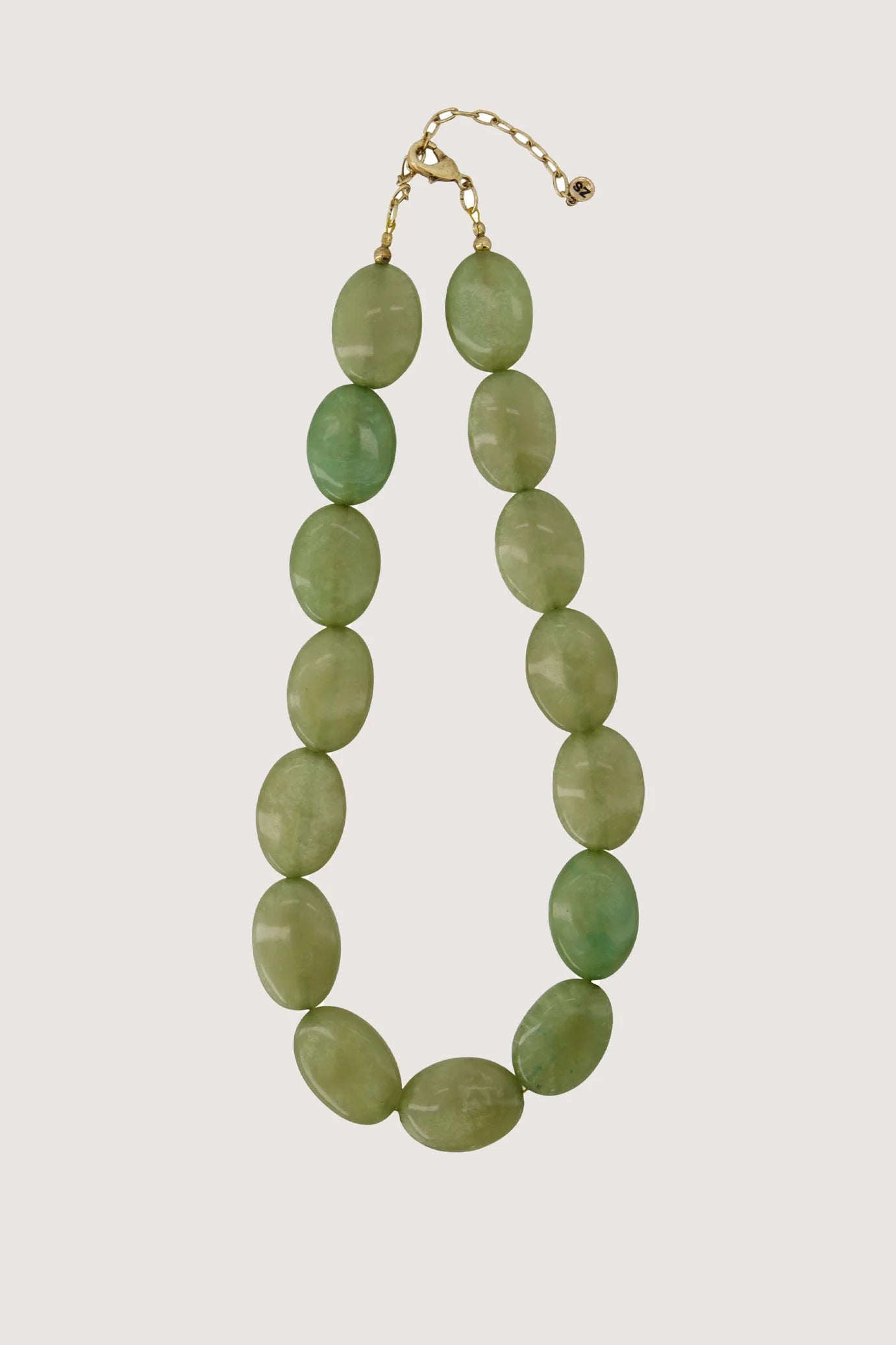 ketting van platte kralen groen