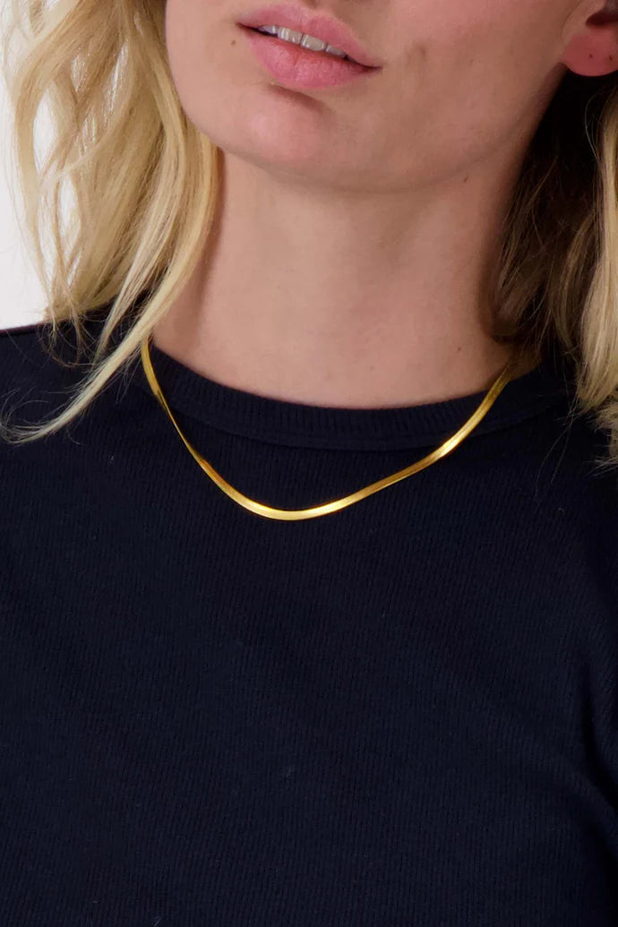 platte ketting met visgraat structuur