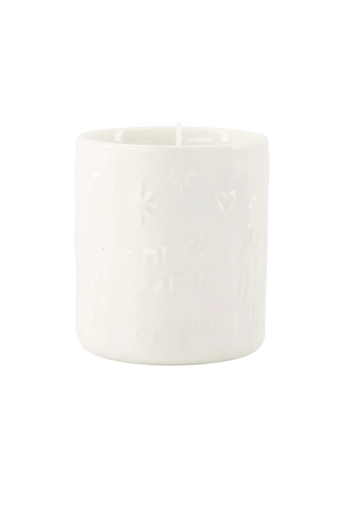geurkaars keramiek time to sparkle wit