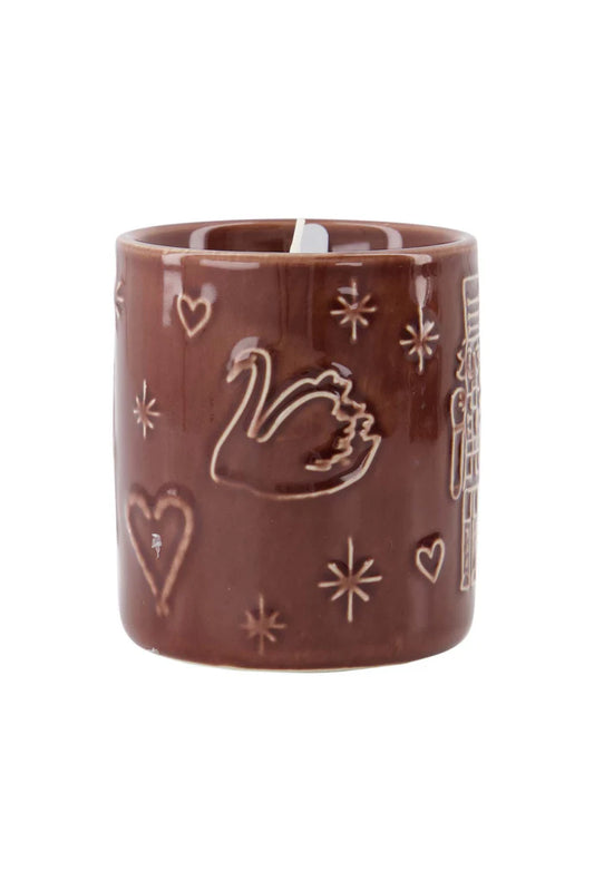 geurkaars keramiek time to sparkle donkerrood