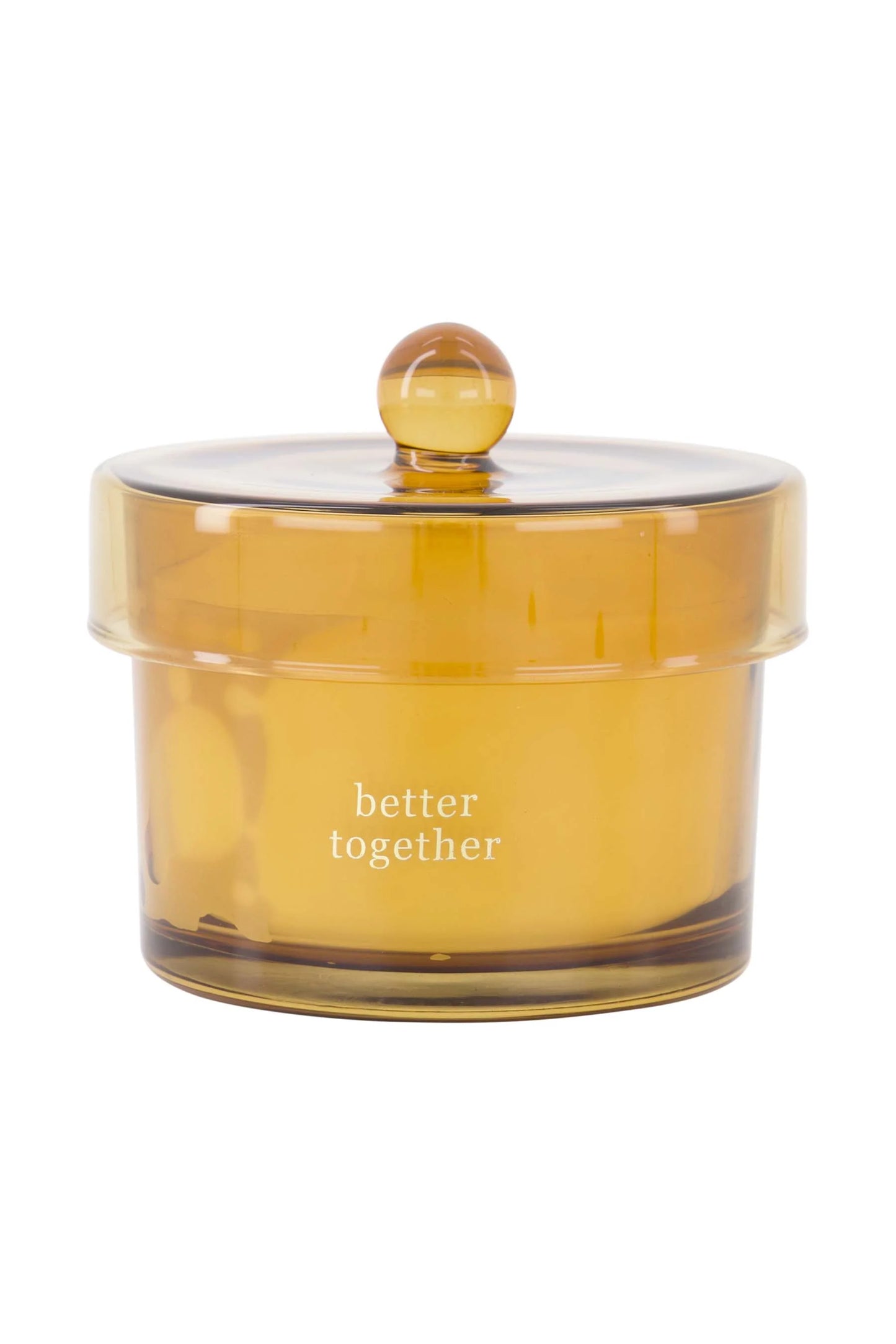 Geurkaars glas met deksel better together