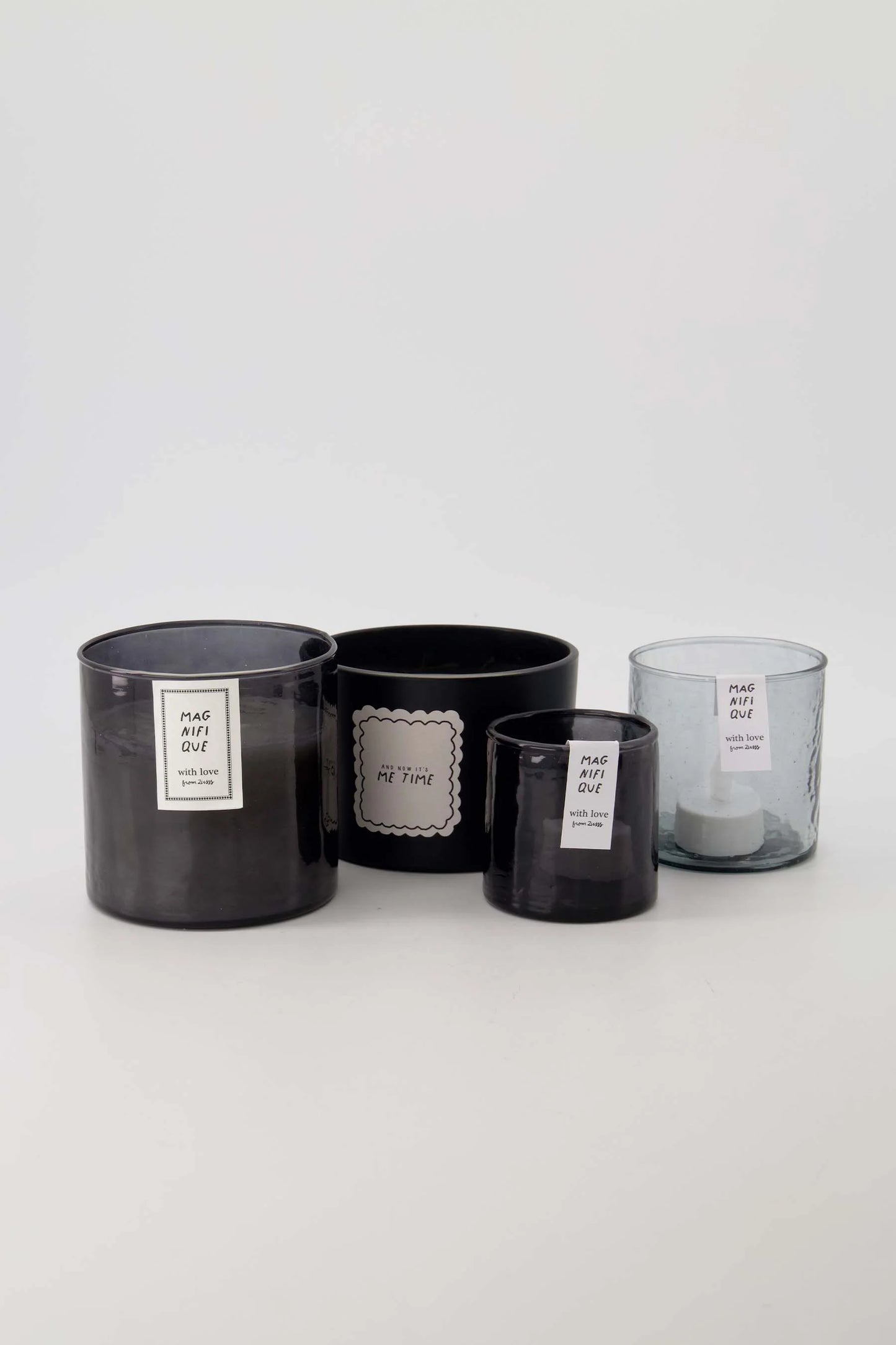 geurkaars hammered glas antracietgrijs