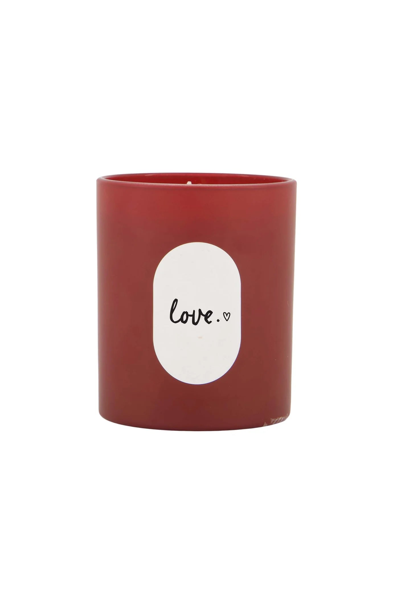 geurkaars glas love rood