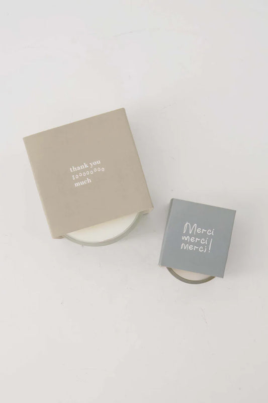 geurkaars in wikkel thank you wit/grijsgroen