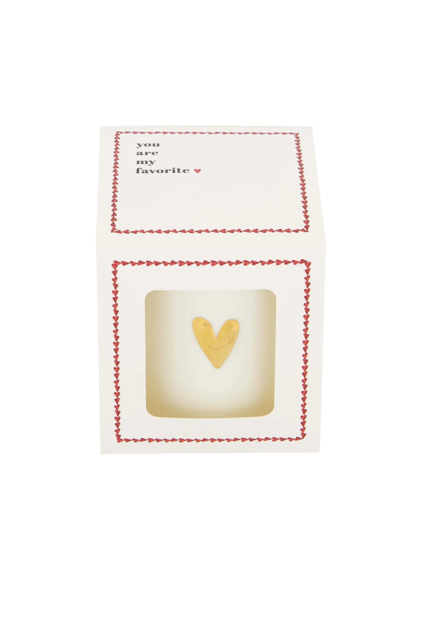 Geurkaars keramiek in doosje favorite wit/rood