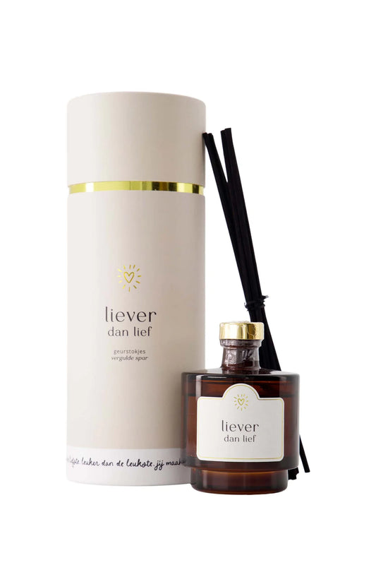 Geurstokjes Liever dan lief off white