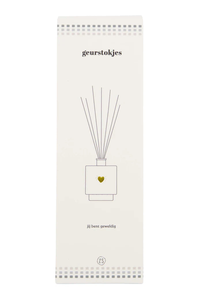geurstokjes jij bent geweldig wit/goud