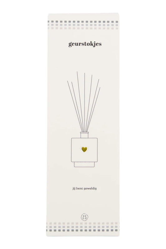 geurstokjes jij bent geweldig wit/goud