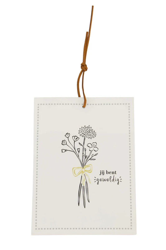 geurzakje jij bent geweldig wit/zwart/goud