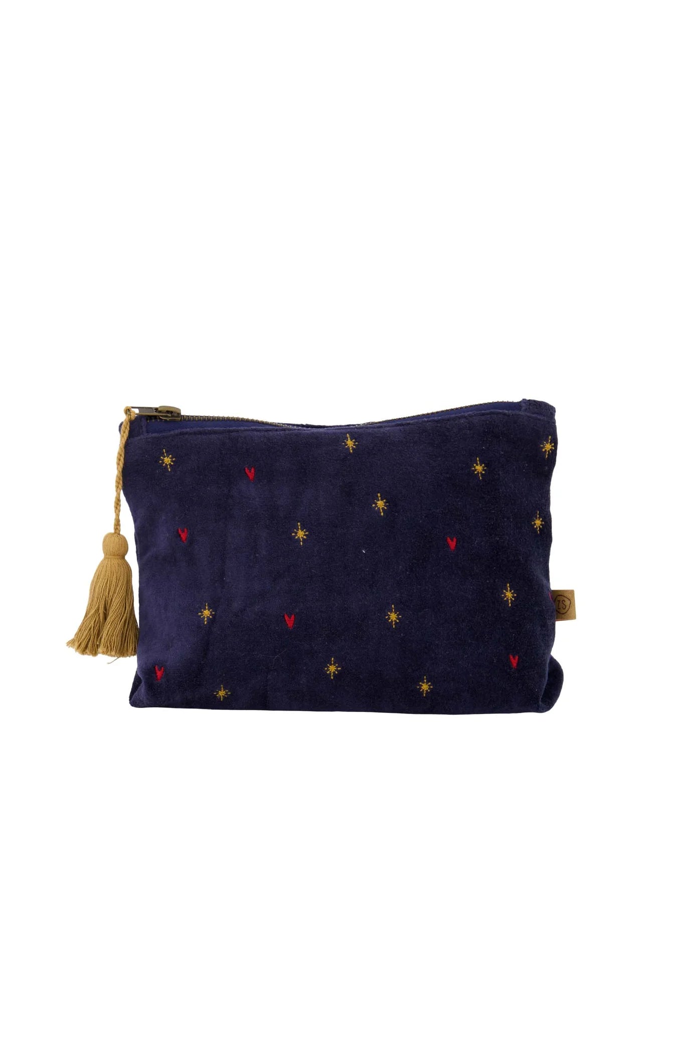 toilettas velvet sterren donkerblauw/goud