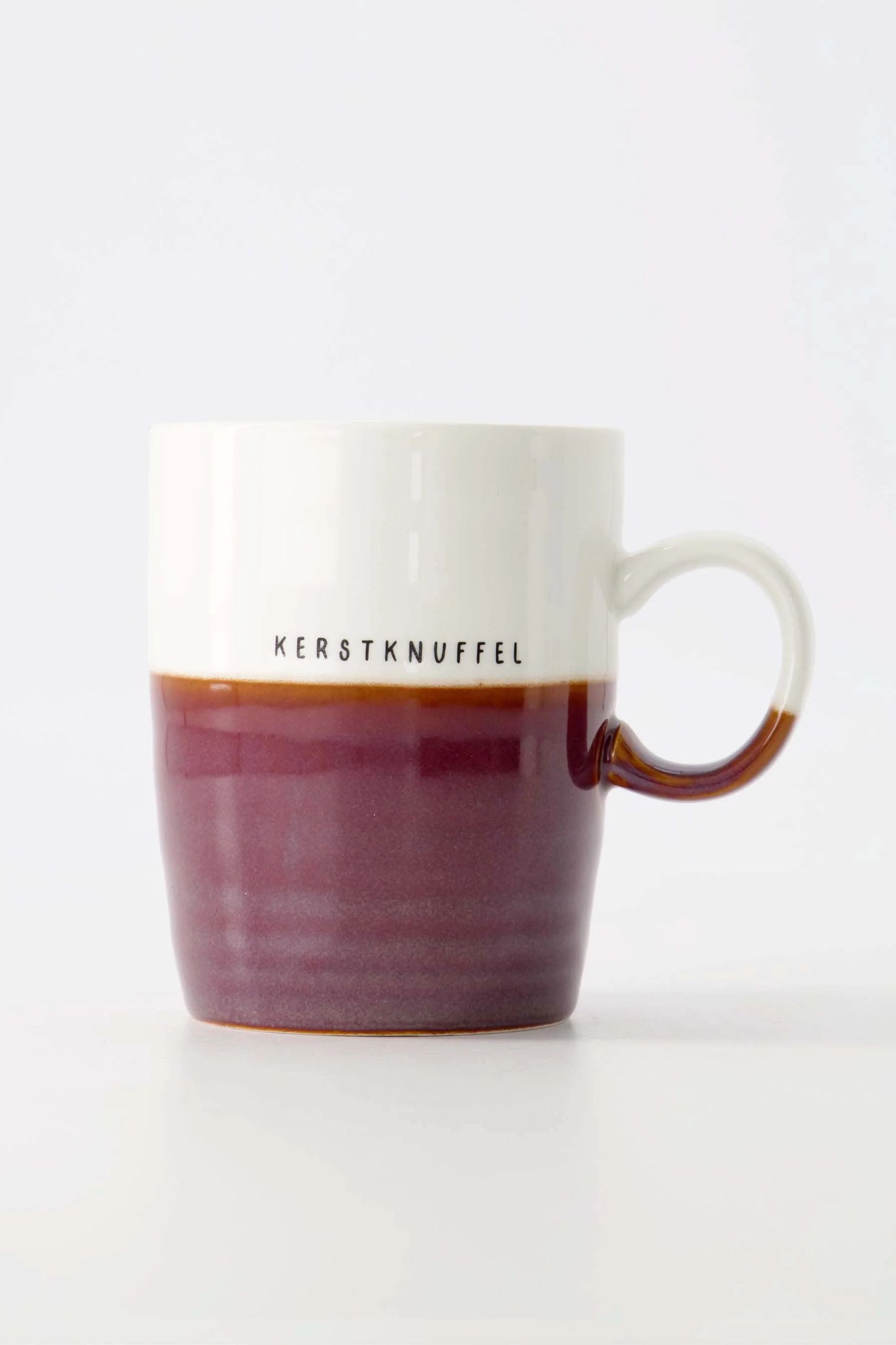 theemok kerstknuffel wit/donkerrood