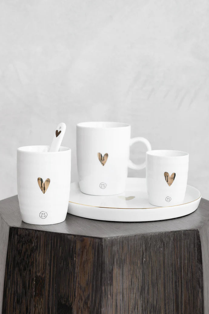 koffiemok goud hartje