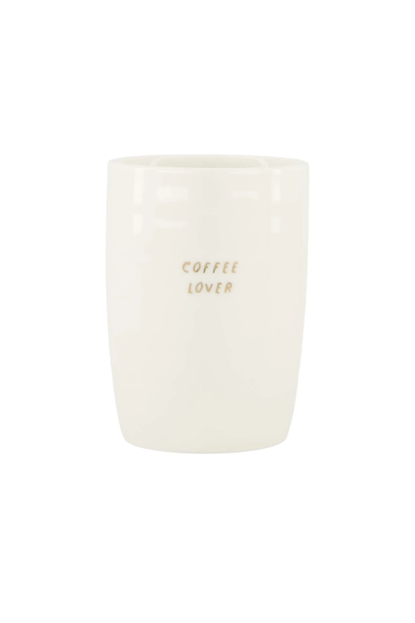 koffiemok coffee lover wit/goud
