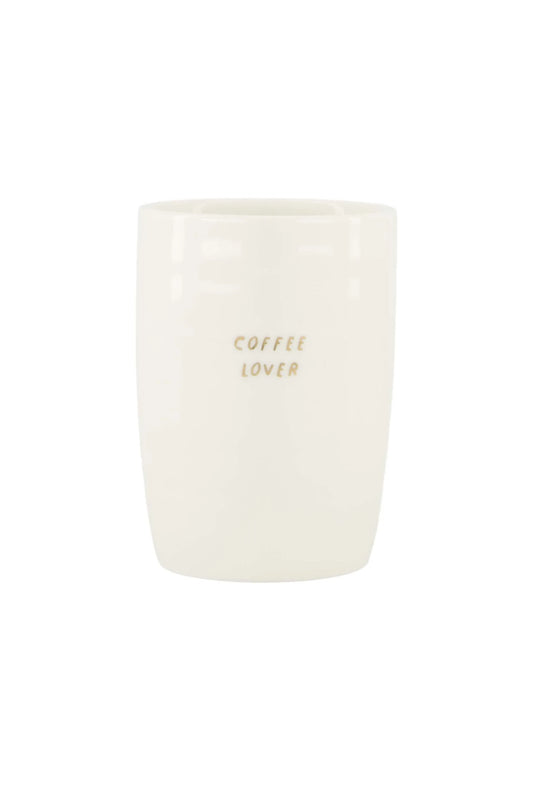 koffiemok coffee lover wit/goud