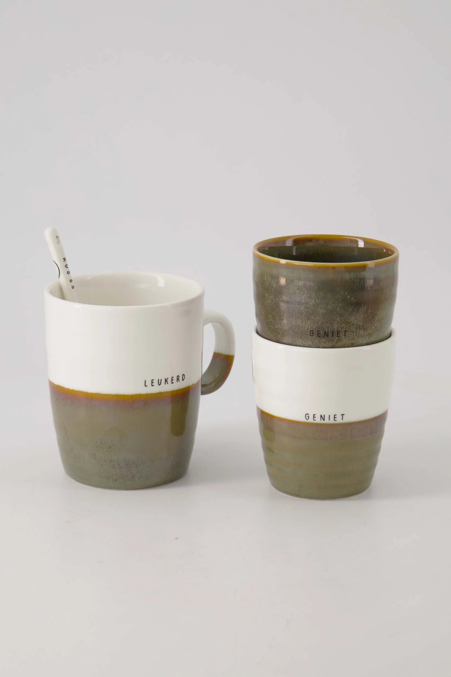 koffiemok geniet donkergroen