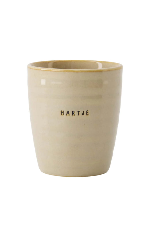 koffiemok hartje zand