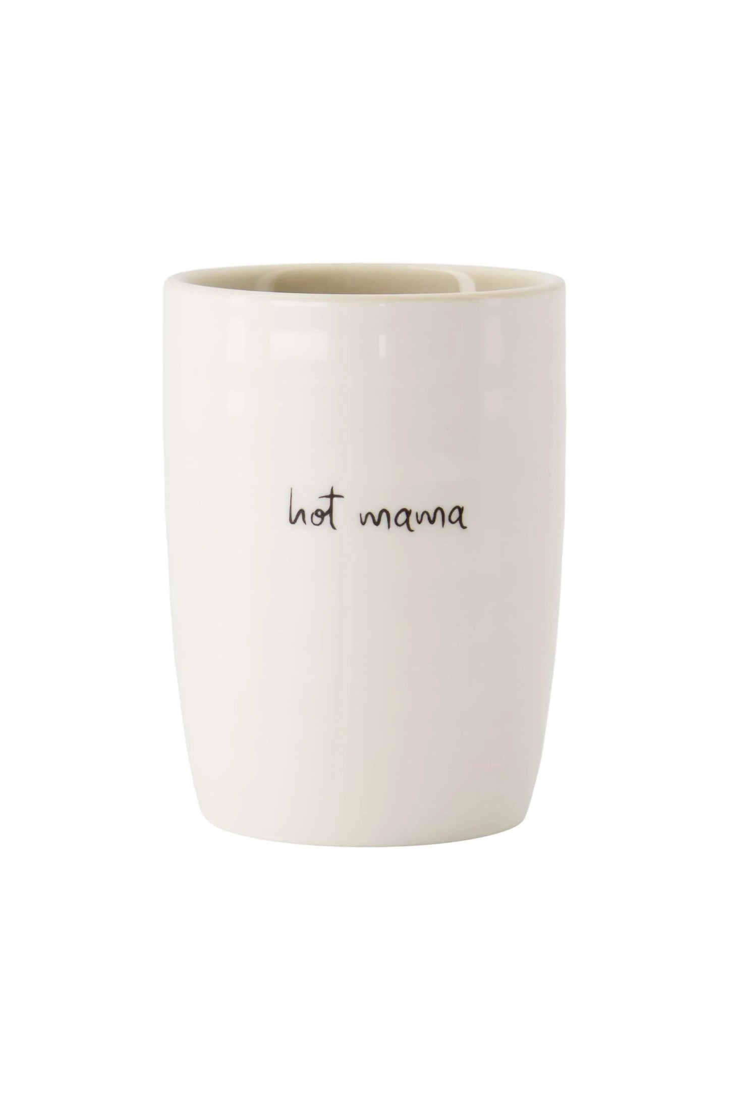 koffiemok hot mama wit/zand/zwart